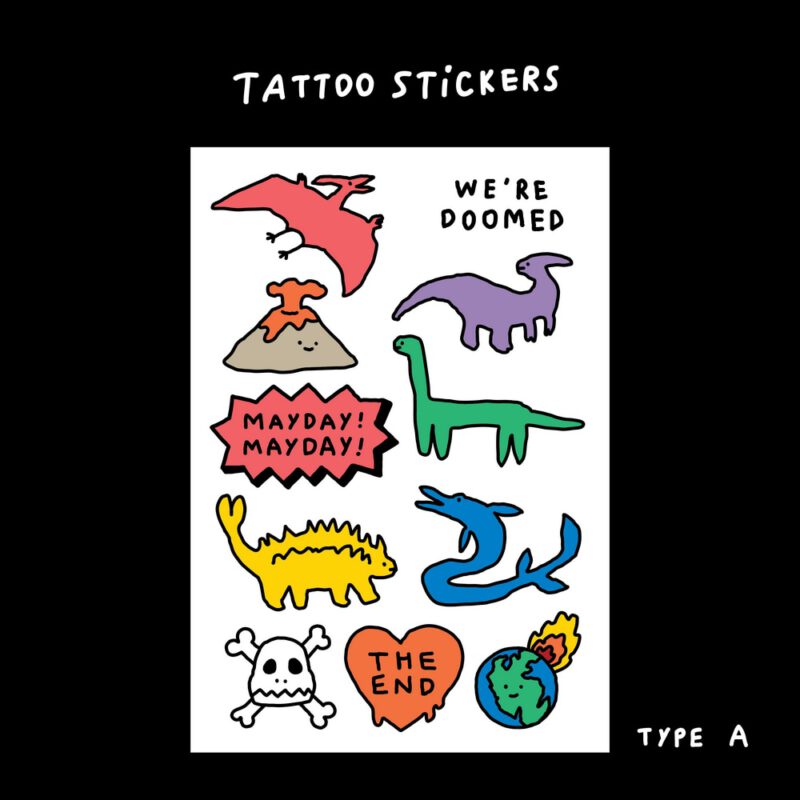 Tattoo Sticker - Dinosaurs A